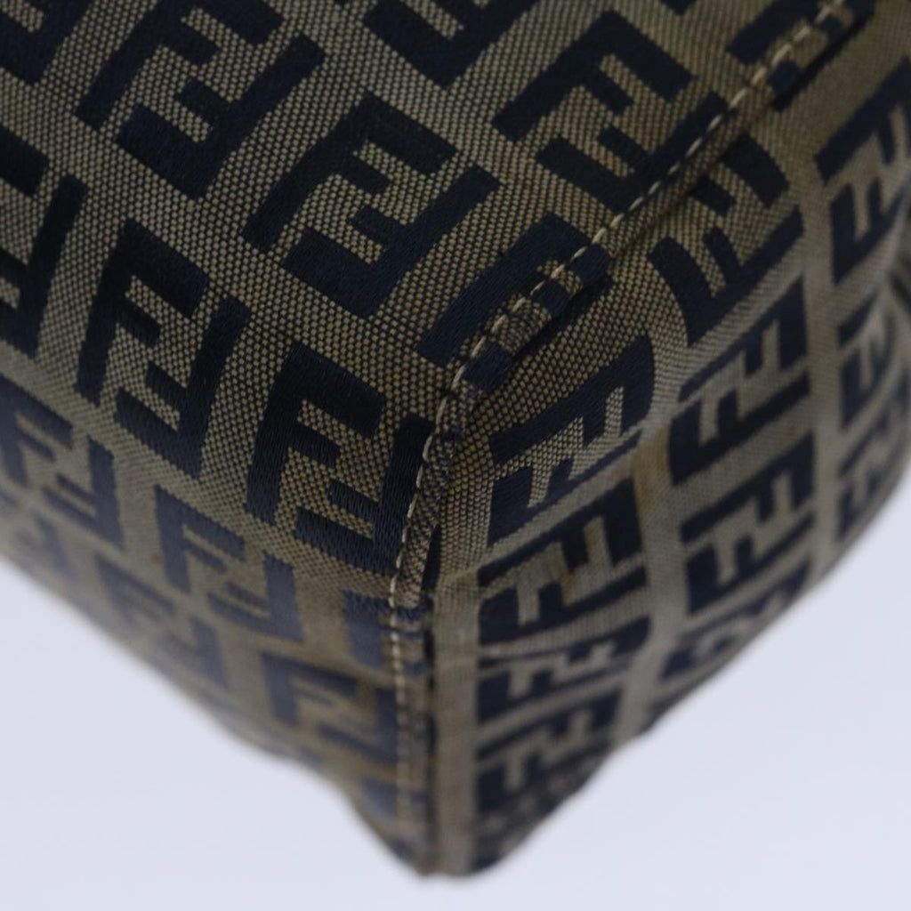 FENDI Zucchino Canvas Mamma Baguette Hand Bag Navy67746