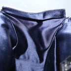 FENDI Zucchino Canvas Mamma Baguette Hand Bag Navy67746