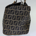 FENDI Zucchino Canvas Mamma Baguette Hand Bag Navy67746