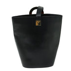CELINE Shoulder Bag Leather Black  67807