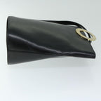 CELINE Shoulder Bag Leather Black  67807