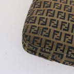 FENDI Zucchino Canvas Mamma Baguette Shoulder Bag Navy67822