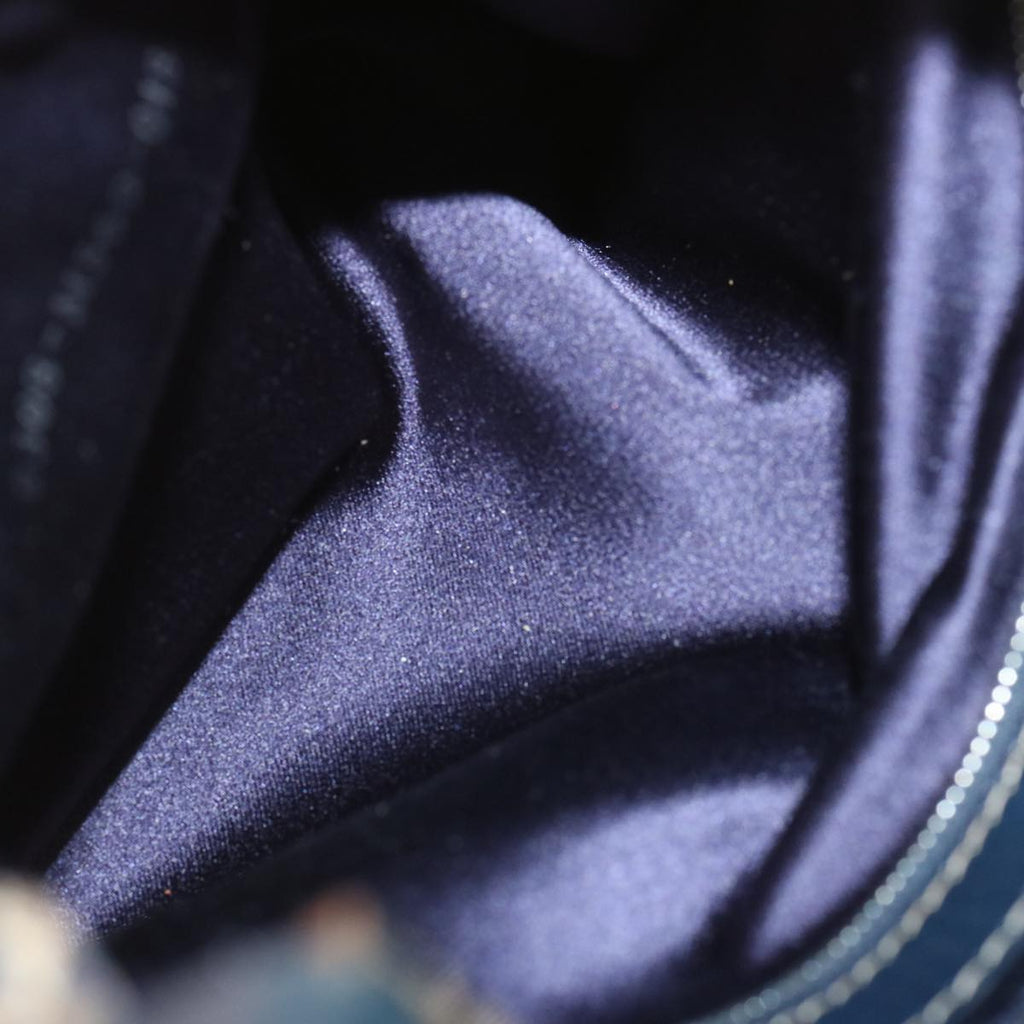 FENDI Zucchino Canvas Mamma Baguette Shoulder Bag Navy67822