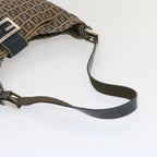 FENDI Zucchino Canvas Mamma Baguette Shoulder Bag Navy67822