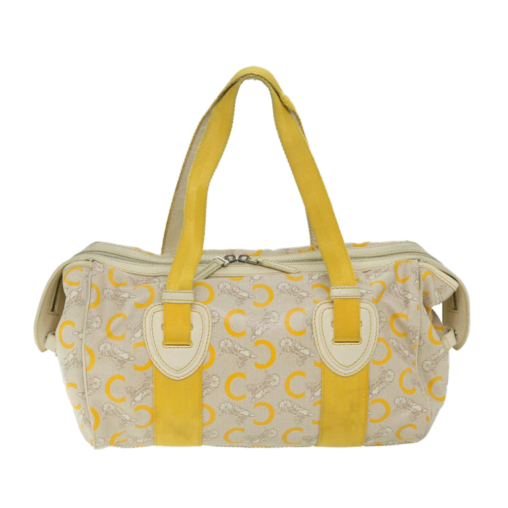 CELINE C Macadam Canvas Tote Bag Beige Auth 67827