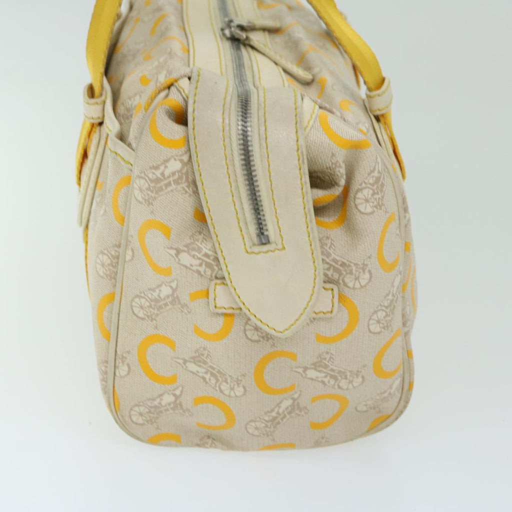 CELINE C Macadam Canvas Tote Bag Beige Auth 67827