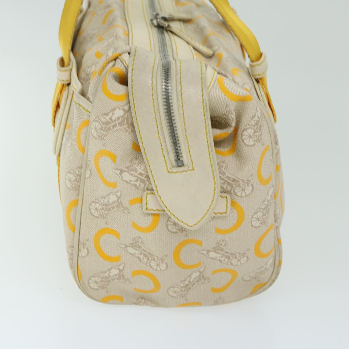 CELINE C Macadam Canvas Tote Bag Beige Auth 67827