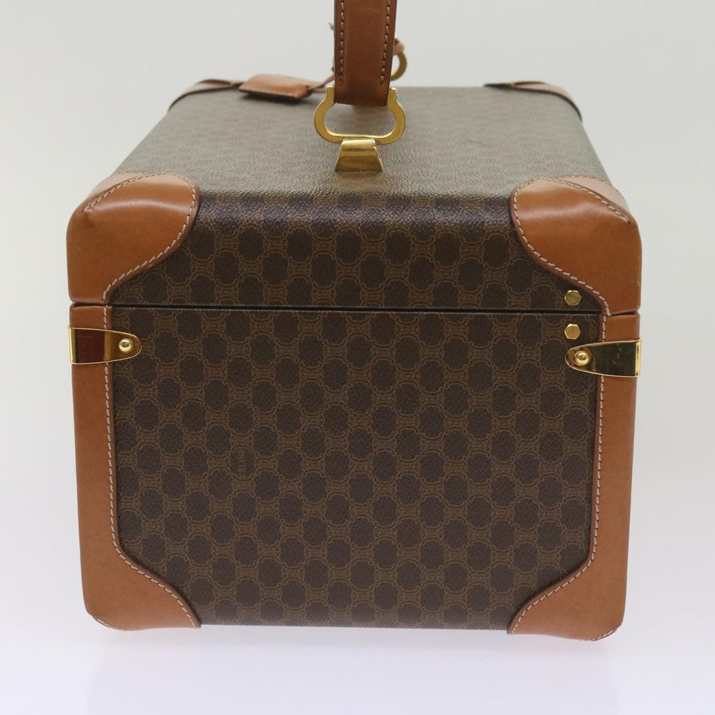 CELINE Macadam Canvas Vany Case Hand Bag PVC Brown  67848A