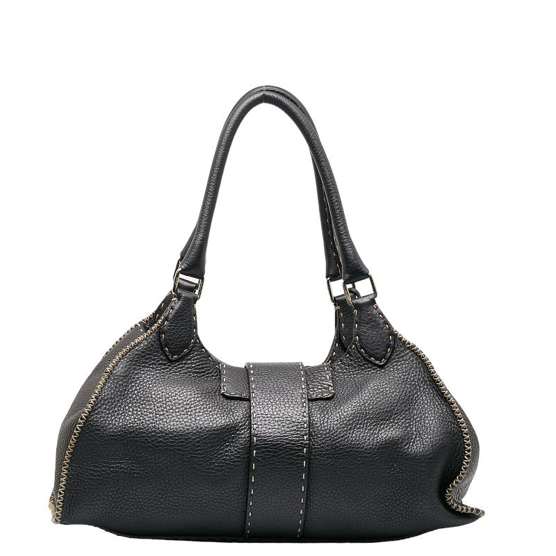 Fendi Selleria Handbags Black Leather Ladies Fendi
