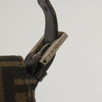 FENDI Zucca Canvas Mamma Baguette Shoulder Bag Black Brown67991