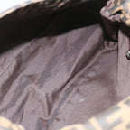 FENDI Zucca Canvas Mamma Baguette Shoulder Bag Black Brown67991