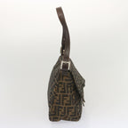 FENDI Zucca Canvas Mamma Baguette Shoulder Bag Black Brown67991