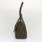 FENDI Zucca Canvas Mamma Baguette Shoulder Bag Black Brown67991