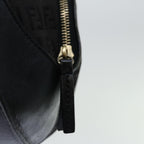 FENDI Zucchino Canvas Shoulder Bag Black67994