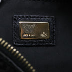 FENDI Zucchino Canvas Shoulder Bag Black67994