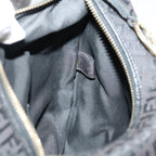FENDI Zucchino Canvas Shoulder Bag Black67994