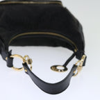 FENDI Zucchino Canvas Shoulder Bag Black67994