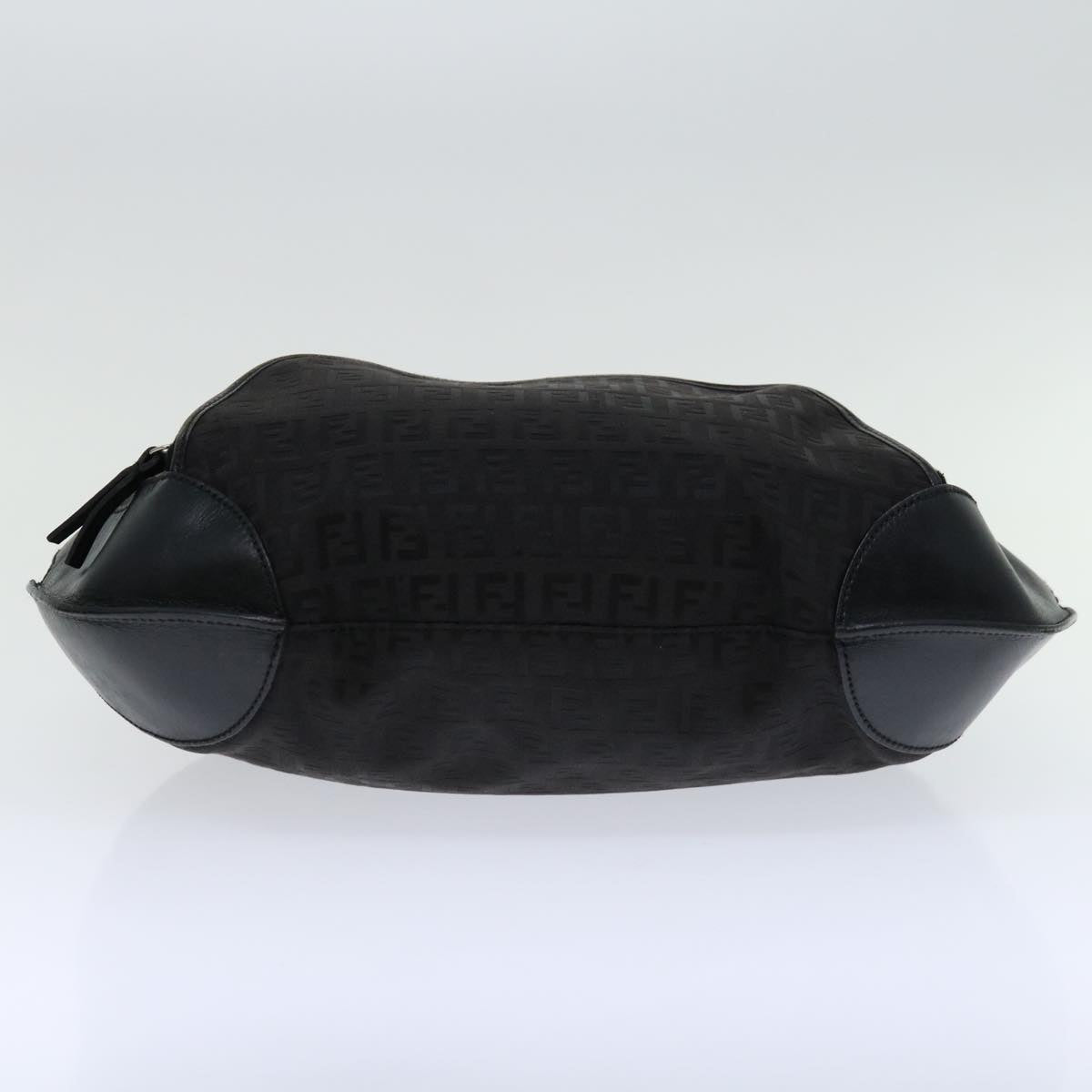 FENDI Zucchino Canvas Shoulder Bag Black67994