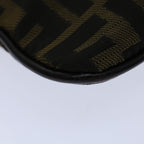FENDI Zucca Canvas Shoulder Bag Black Brown67995