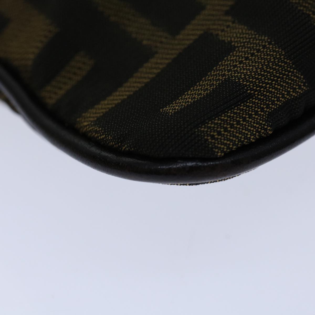 FENDI Zucca Canvas Shoulder Bag Black Brown67995