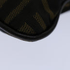 FENDI Zucca Canvas Shoulder Bag Black Brown67995