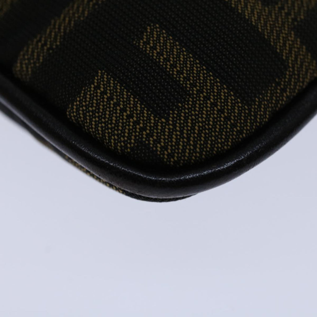 FENDI Zucca Canvas Shoulder Bag Black Brown67995