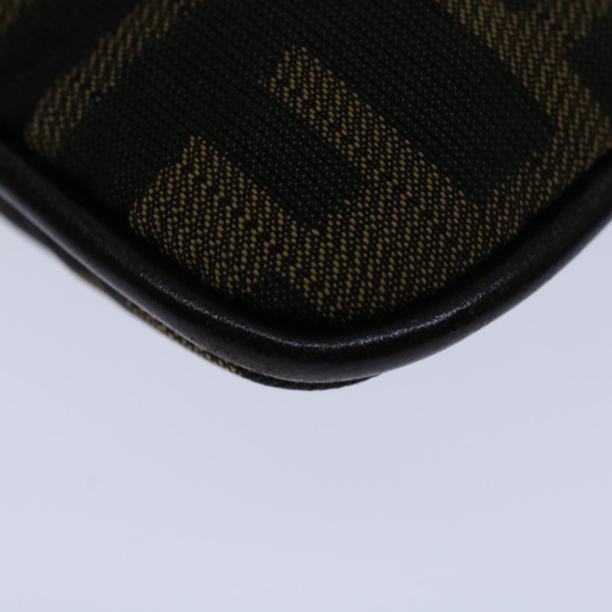 FENDI Zucca Canvas Shoulder Bag Black Brown67995