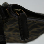 FENDI Zucca Canvas Shoulder Bag Black Brown67995