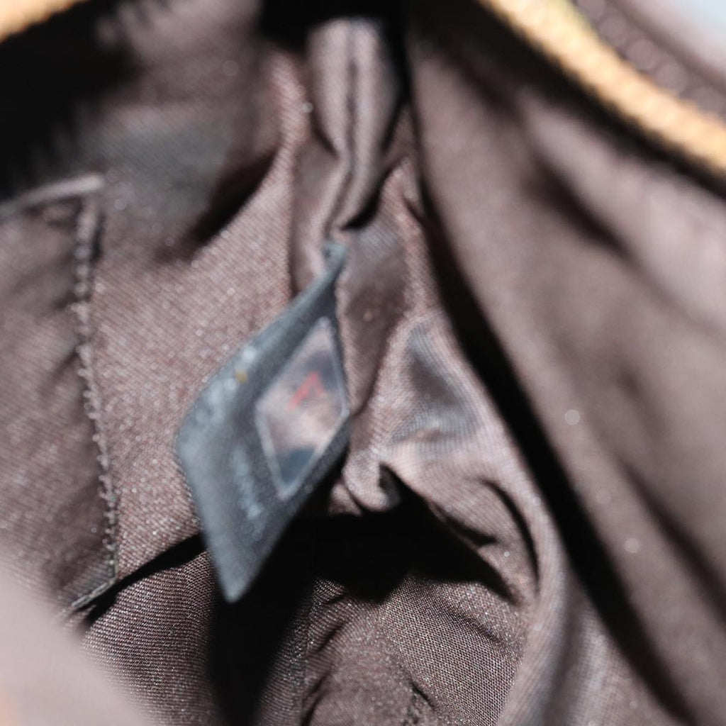 FENDI Zucca Canvas Shoulder Bag Black Brown67995