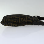 FENDI Zucca Canvas Shoulder Bag Black Brown67995