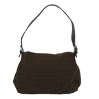 FENDI Zucchino Canvas Mamma Baguette Shoulder Bag Brown67996