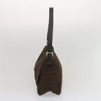 FENDI Zucchino Canvas Mamma Baguette Shoulder Bag Brown67996