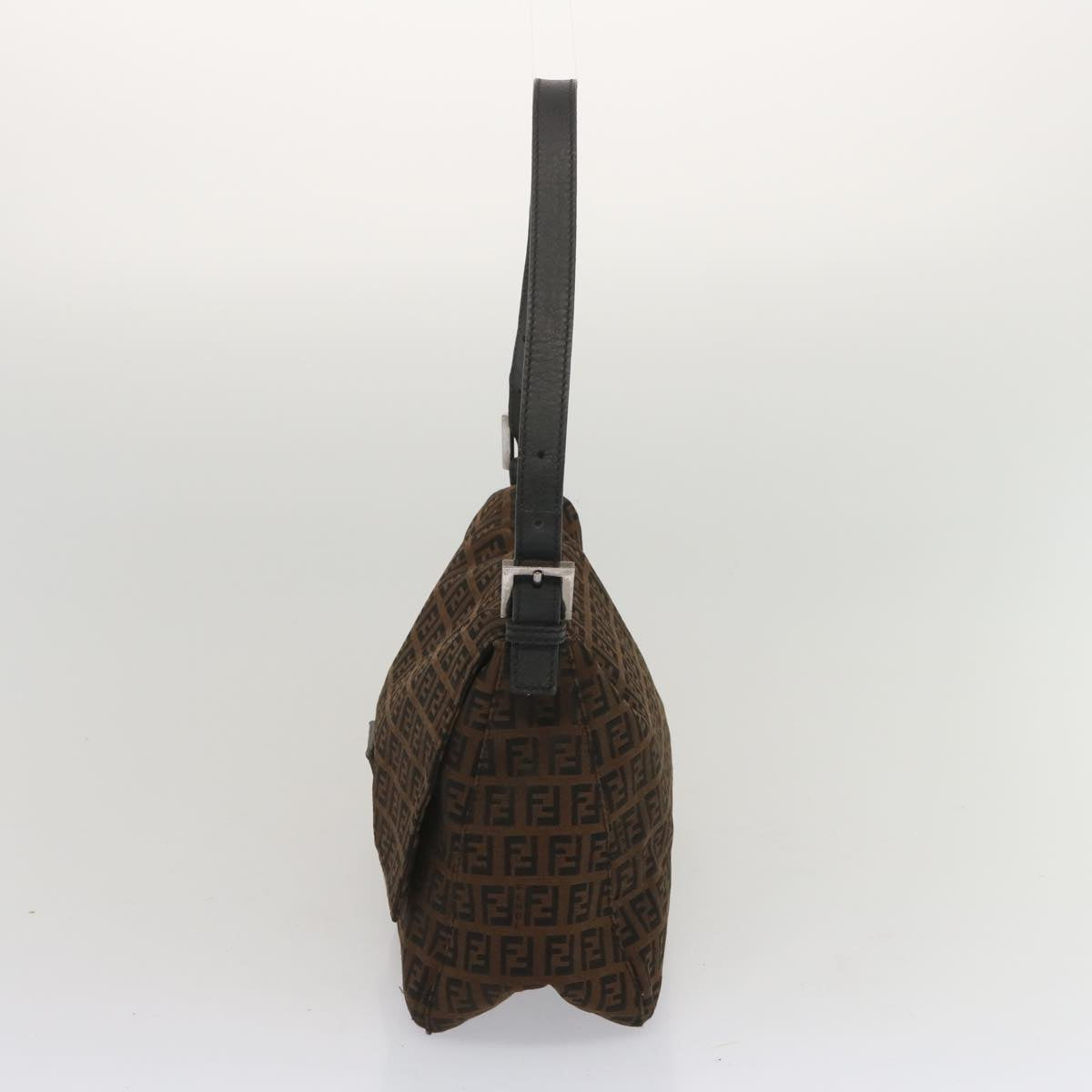 FENDI Zucchino Canvas Mamma Baguette Shoulder Bag Brown67996