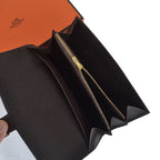 Hermes Wallet H6023 Ladies Cow Leather Coffee