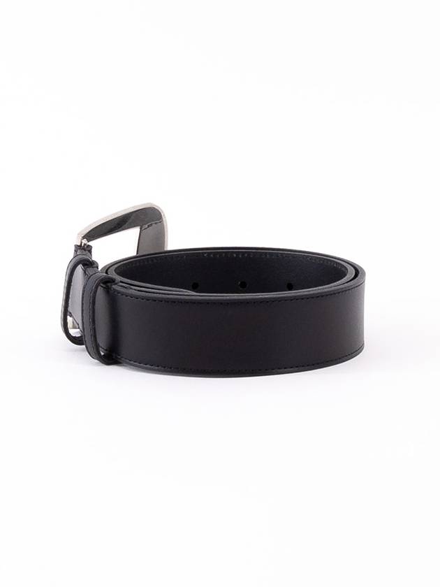 CELINE Vintage Calfskin Large Marco Belt Black