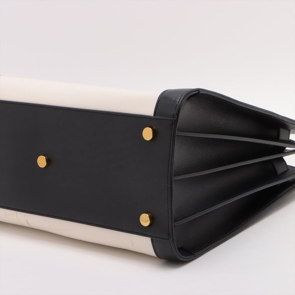 Saint Laurent  Sac de Jules 2WAY Handbag Black x White 355153