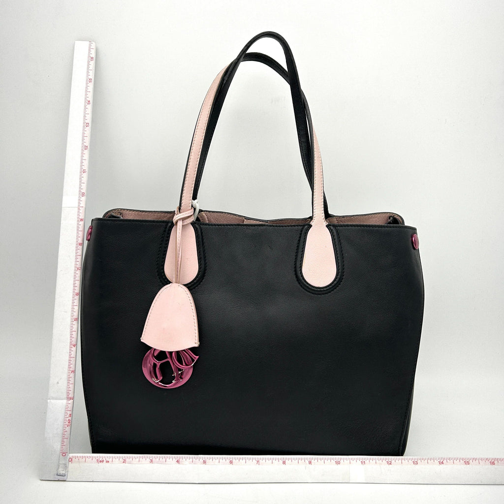 Dior Black/Pink Leather Small Dior Addict Shopper Tote LA20267