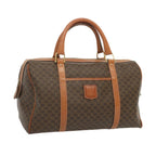 CELINE Macadam Canvas Boston Bag PVC Brown  68004