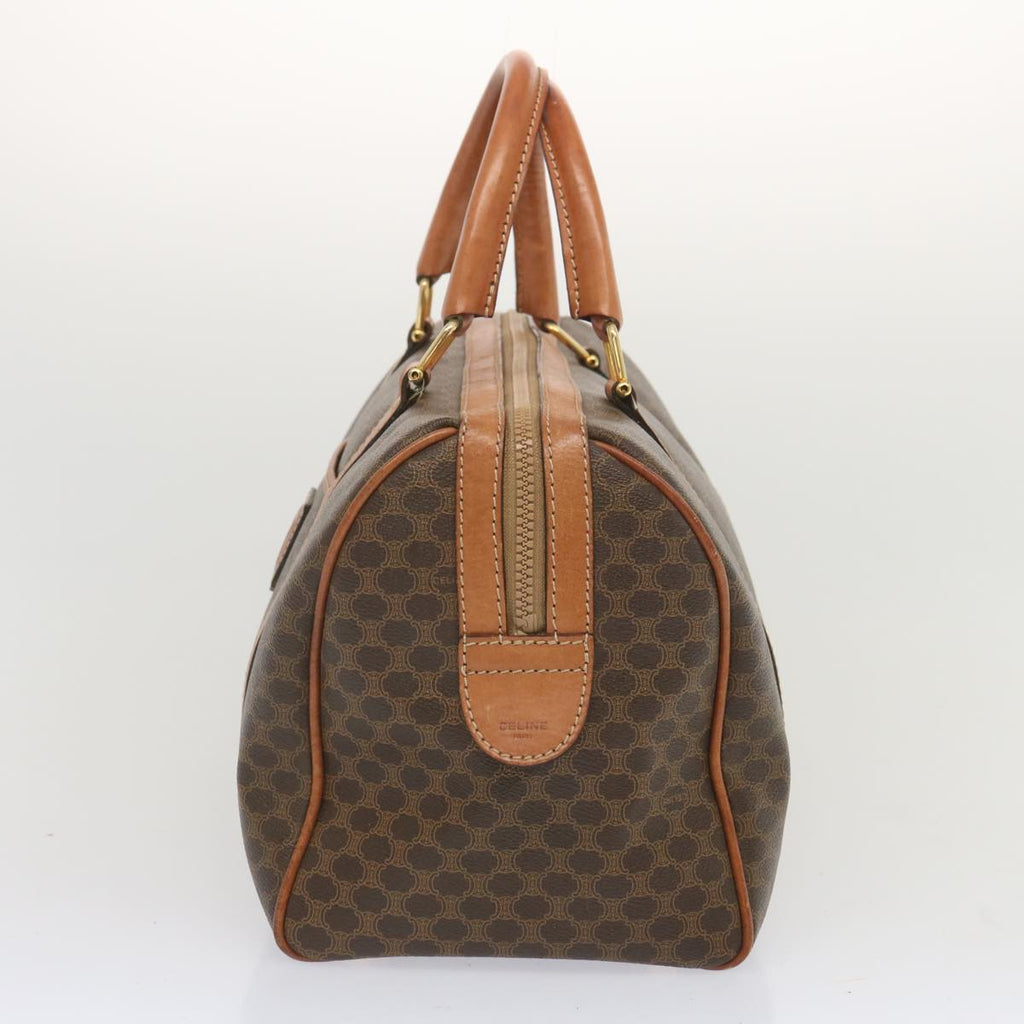 CELINE Macadam Canvas Boston Bag PVC Brown  68004