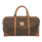 CELINE Macadam Canvas Boston Bag PVC Brown  68005