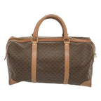 CELINE Macadam Canvas Boston Bag PVC Brown  68005