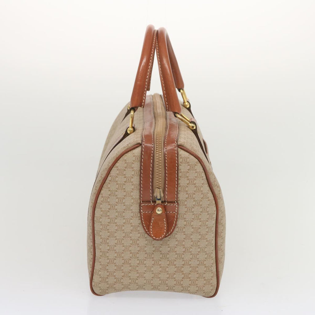 CELINE Macadam Canvas Boston Bag Beige  68007