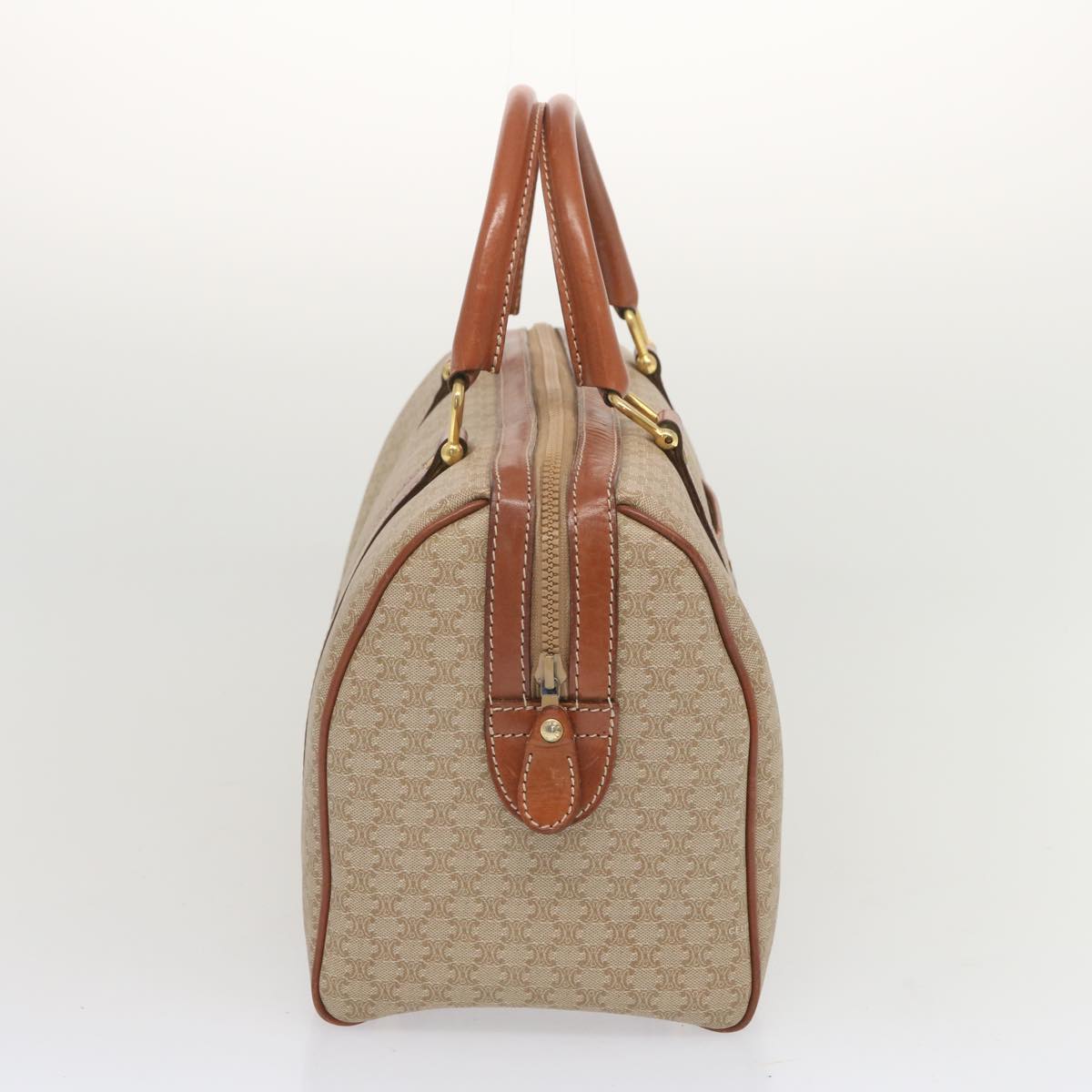 CELINE Macadam Canvas Boston Bag Beige  68007