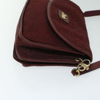 CELINE C Macadam Canvas Shoulder Bag Red Auth 68012