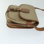 CELINE Macadam Canvas Shoulder Bag Beige Auth 68025