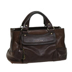 CELINE Hand Bag Leather Brown  68027
