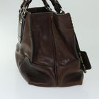 CELINE Hand Bag Leather Brown  68027