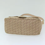 FENDI Zucchino Canvas Mamma Baguette Shoulder Bag Beige68063