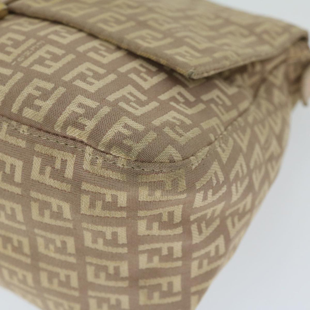 FENDI Zucchino Canvas Mamma Baguette Shoulder Bag Beige68063