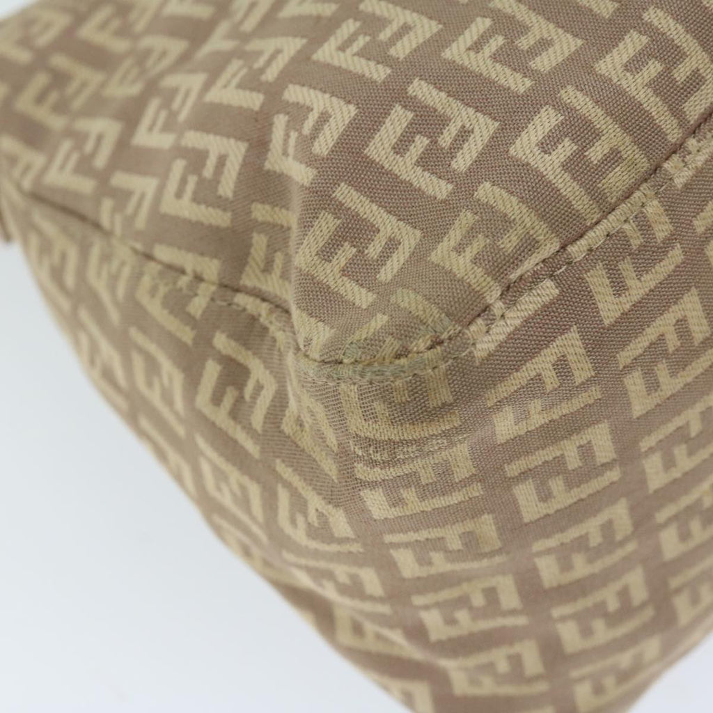 FENDI Zucchino Canvas Mamma Baguette Shoulder Bag Beige68063